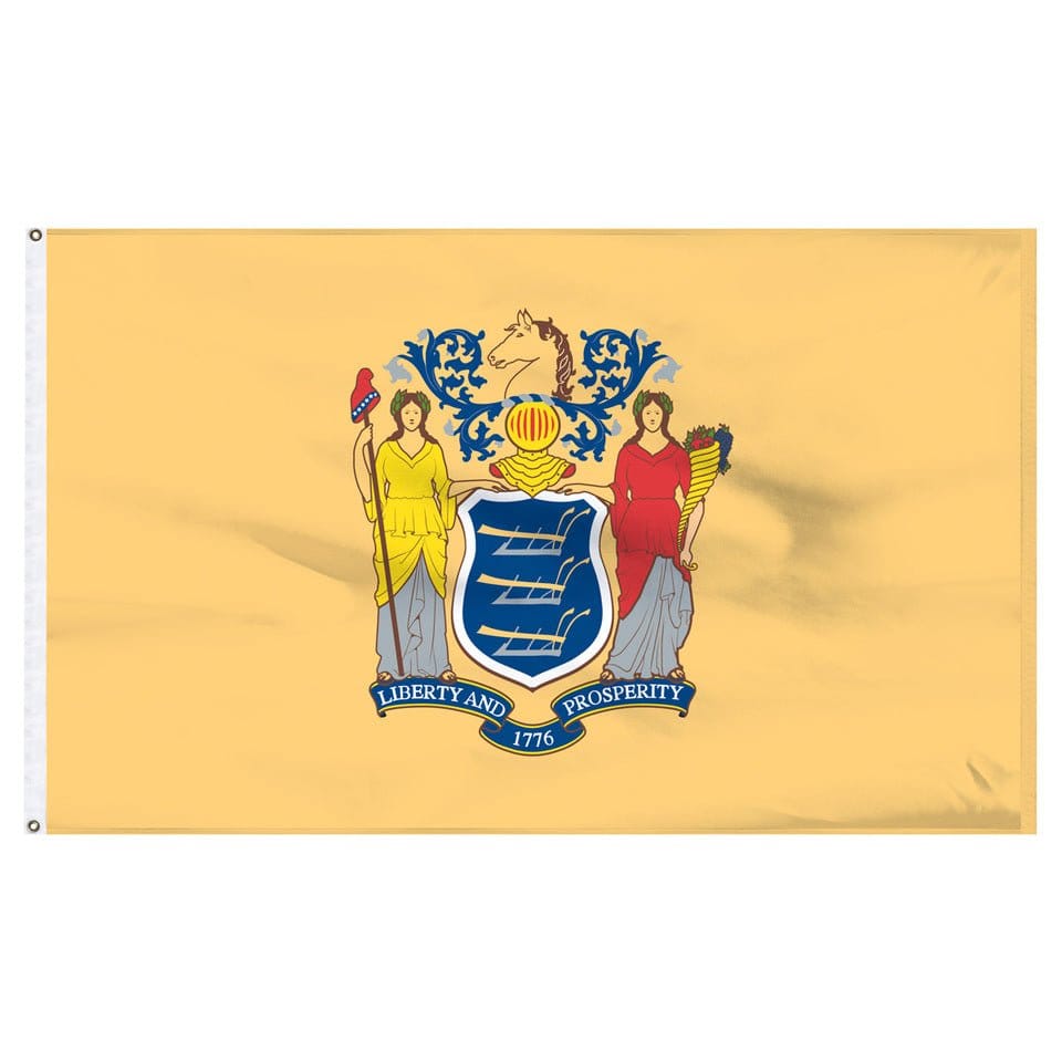 Flags Unlimited USA Nylon State Flags New Jersey