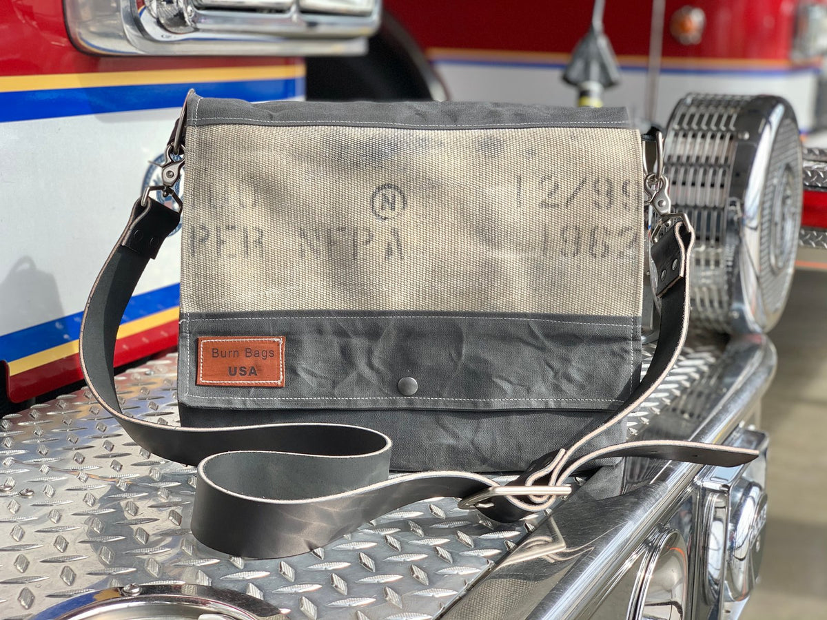 Charcoal Gray Messenger Burn Bag