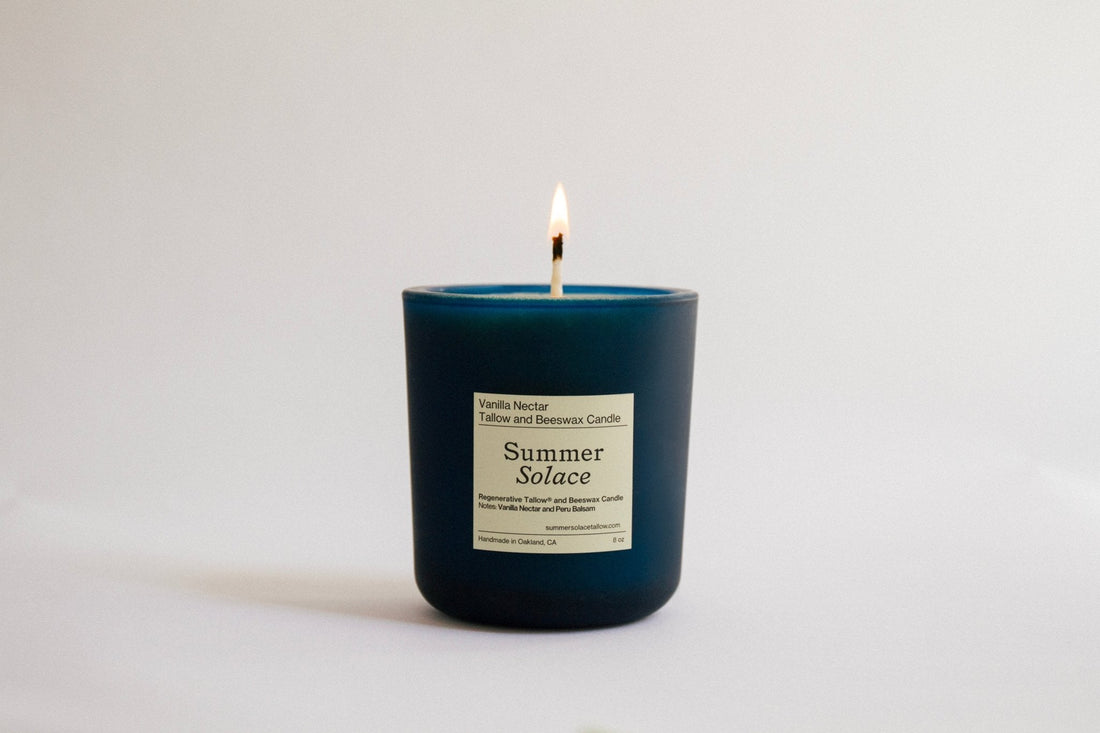 Vanilla Nectar – Tallow &amp; Beeswax Candle with Peru Balsam | 8.5 oz - My American Goods