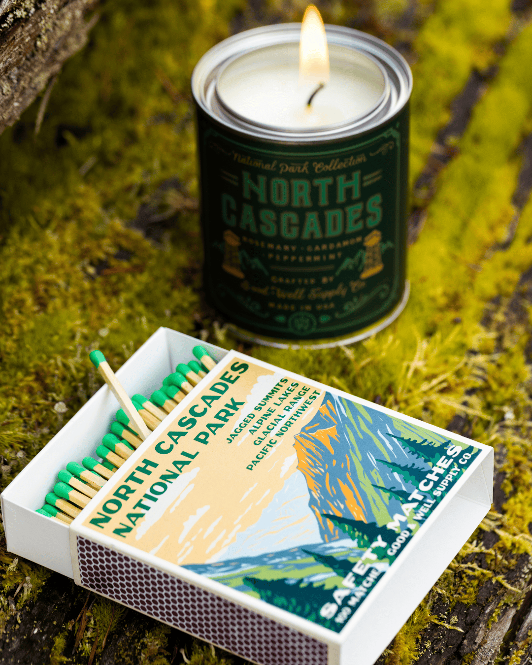 Good &amp; Well Supply Co. North Cascades Vintage National Park Cabin Matches