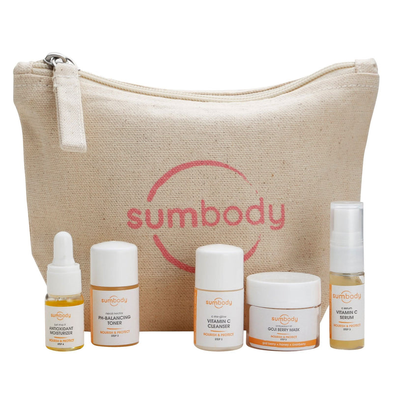 Sumbody Skincare 5 Steps to Perfect Skin Nourish & Protect Mini Kit