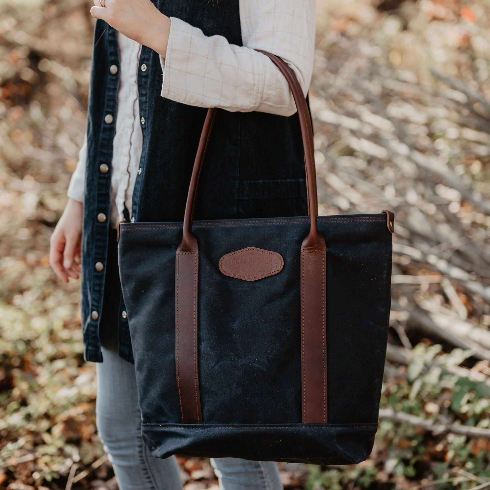 The Local Branch Waxed Canvas Lake Voyager Waxed Canvas Tote - USA Made