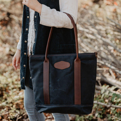 The Local Branch Waxed Canvas Lake Voyager Waxed Canvas Tote - USA Made