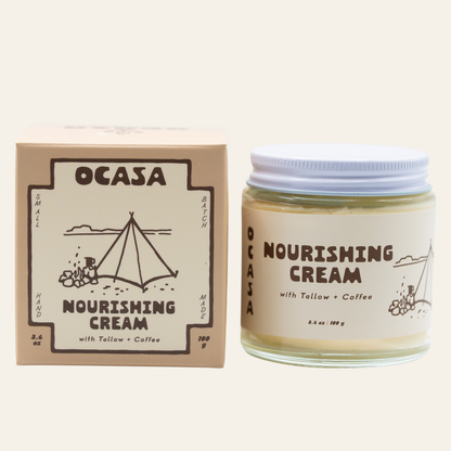 nourishing coffee-infused tallow cream