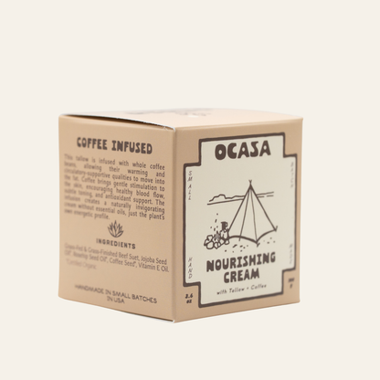 nourishing coffee-infused tallow cream