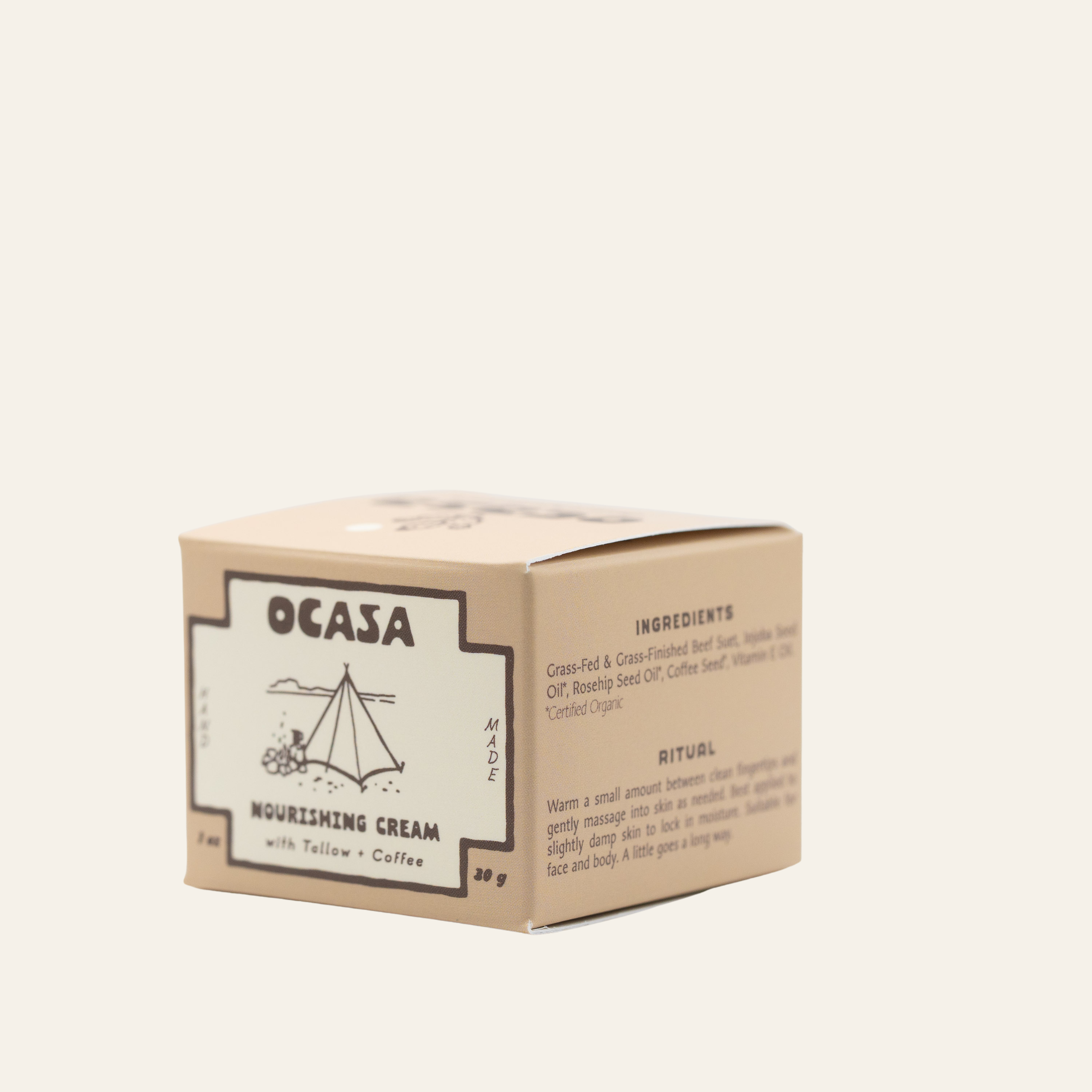 nourishing coffee-infused tallow cream