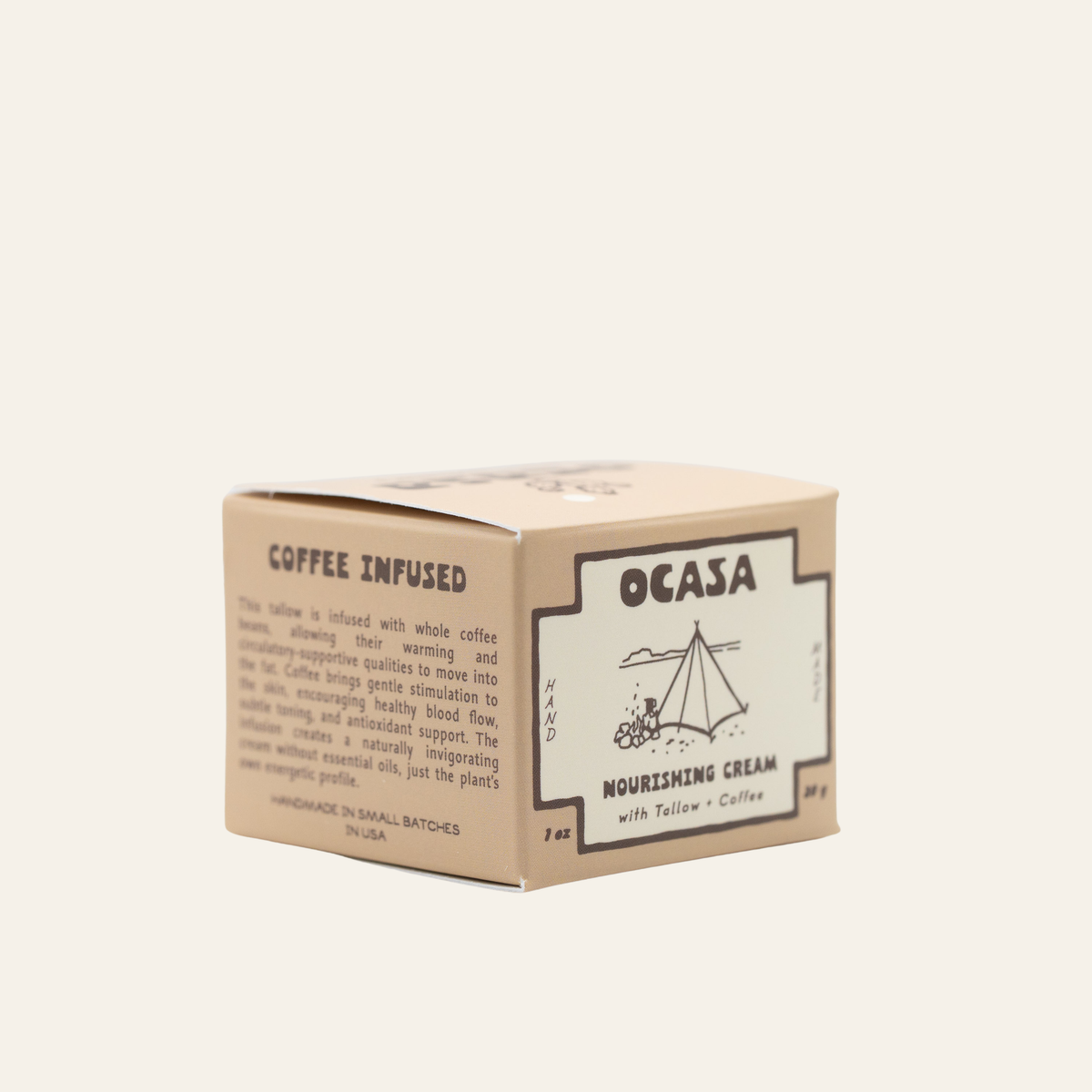 nourishing coffee-infused tallow cream