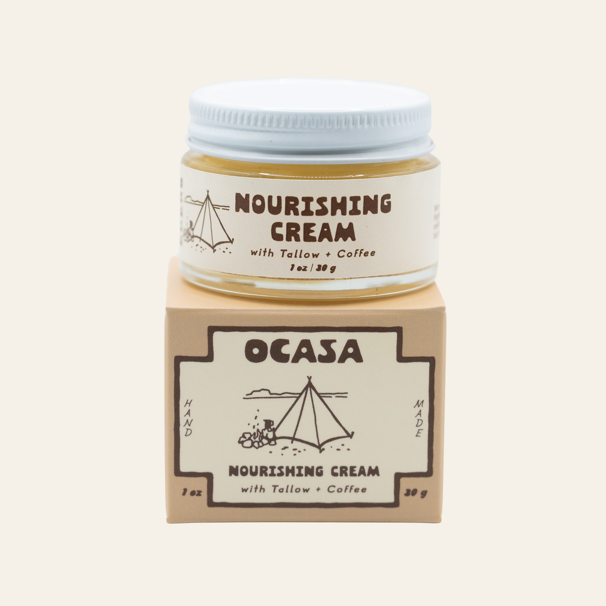 nourishing coffee-infused tallow cream