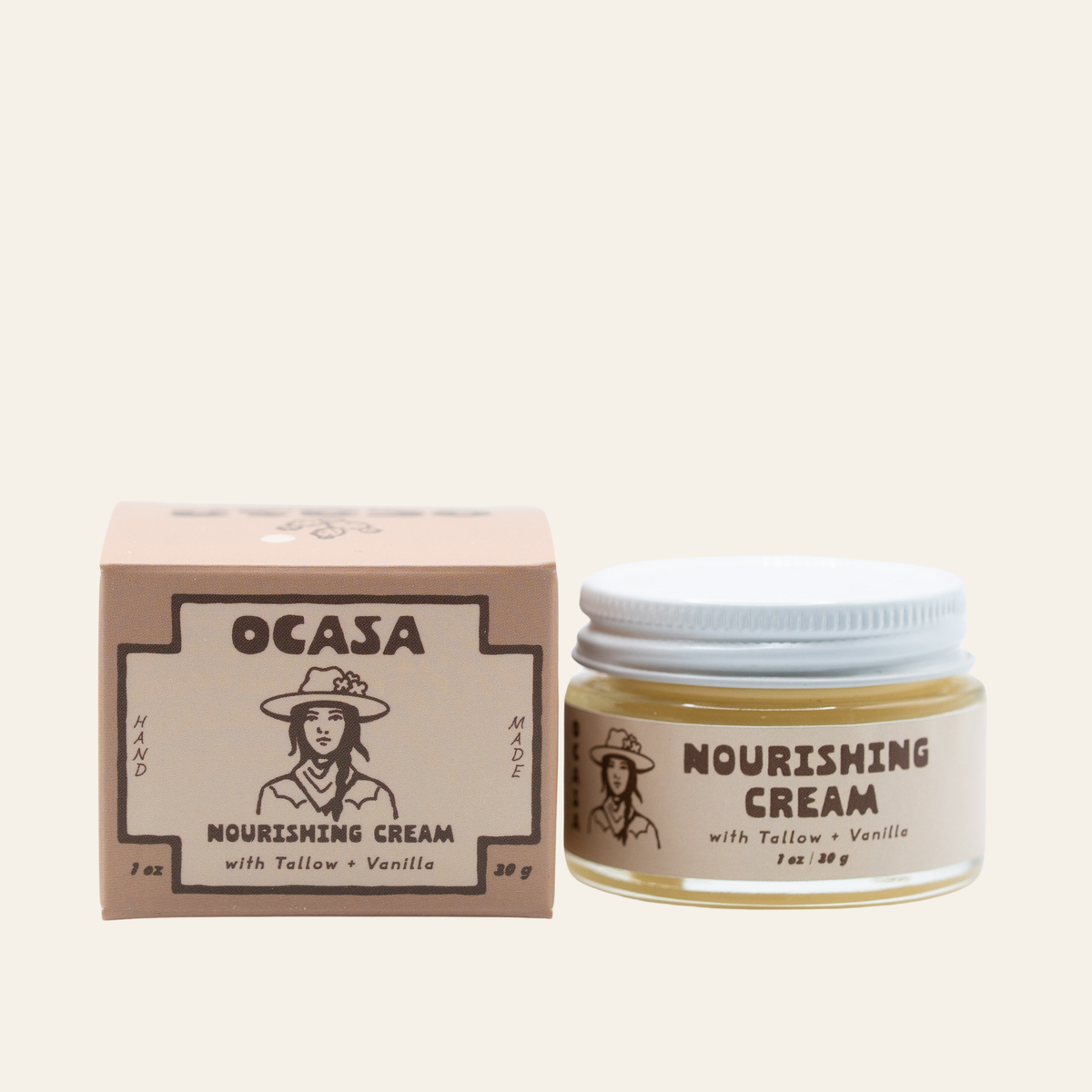 nourishing vanilla-infused tallow cream