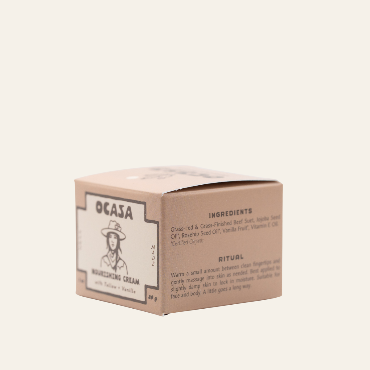nourishing vanilla-infused tallow cream