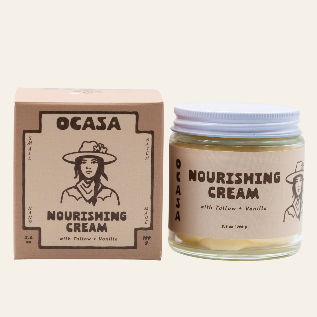nourishing vanilla-infused tallow cream