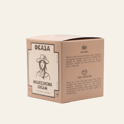 nourishing vanilla-infused tallow cream