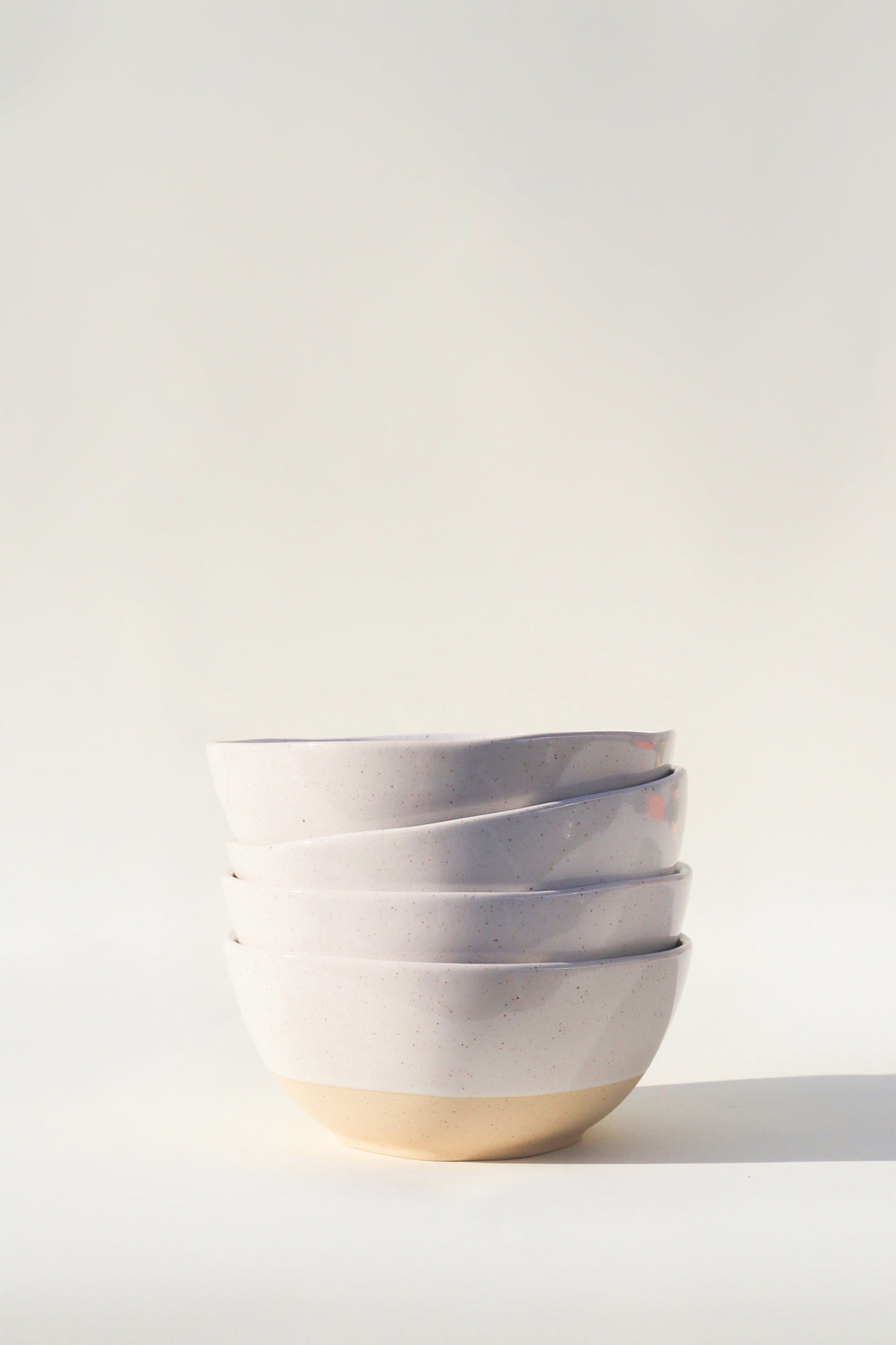 Glazed Garage Ceramics Bowl Ola Cereal Bowl - White Speckle (Set of 4)