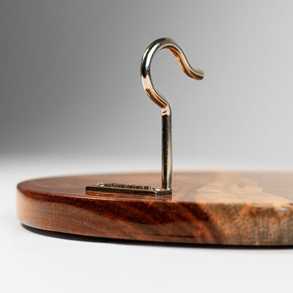 One of a Kind Gray Stone Epoxy Resin Live-Edge Wood Hook and Ring Toss Game