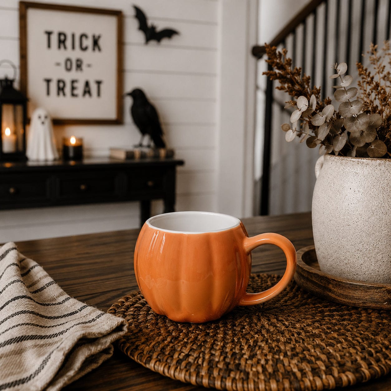 Gia Roma Coffee Mug Orange Pumpkin Mug