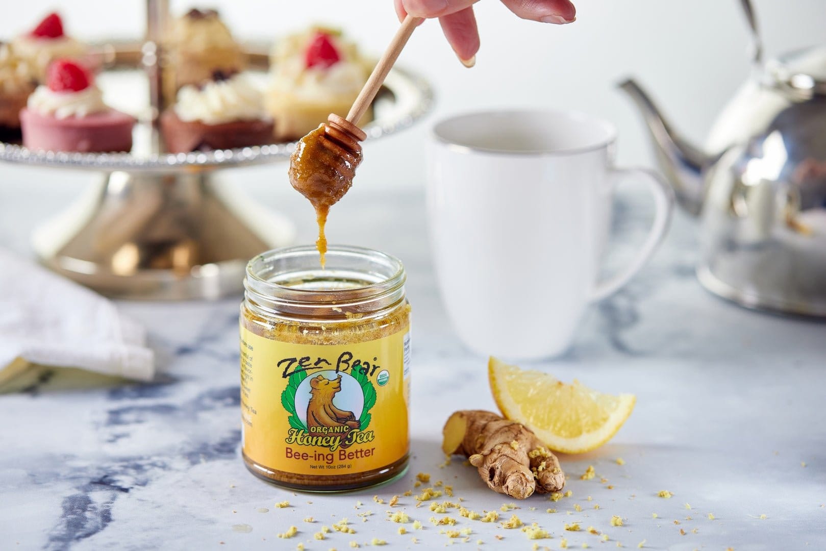 Zenbear Honey Tea simple Organic Bee-ing Better Honey Tea – Immune-Boosting Lemon Ginger Blend