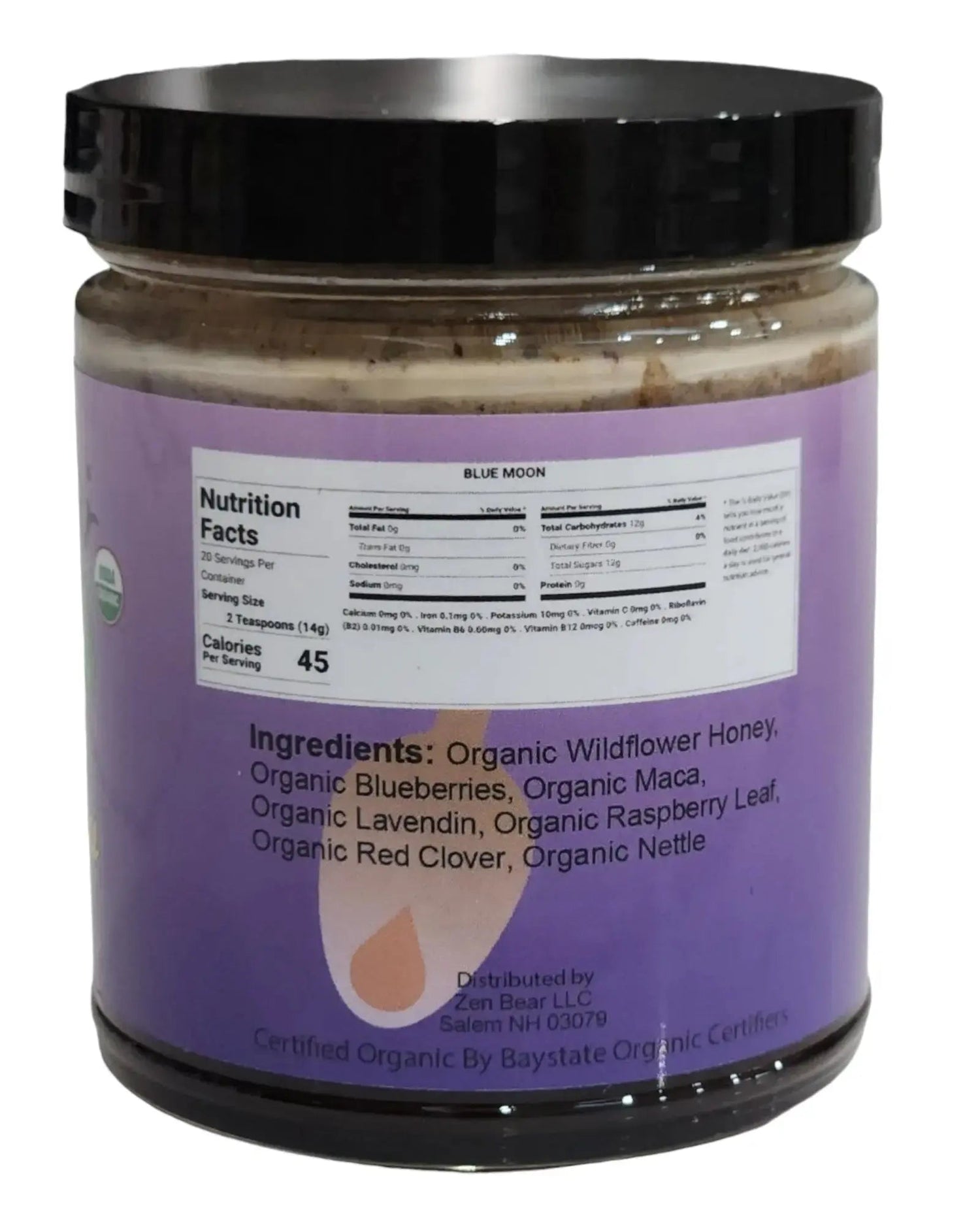 Blue Moon Honey Tea – Organic Blueberry Lavender Blend for Calm &amp; Clarity (10 oz)