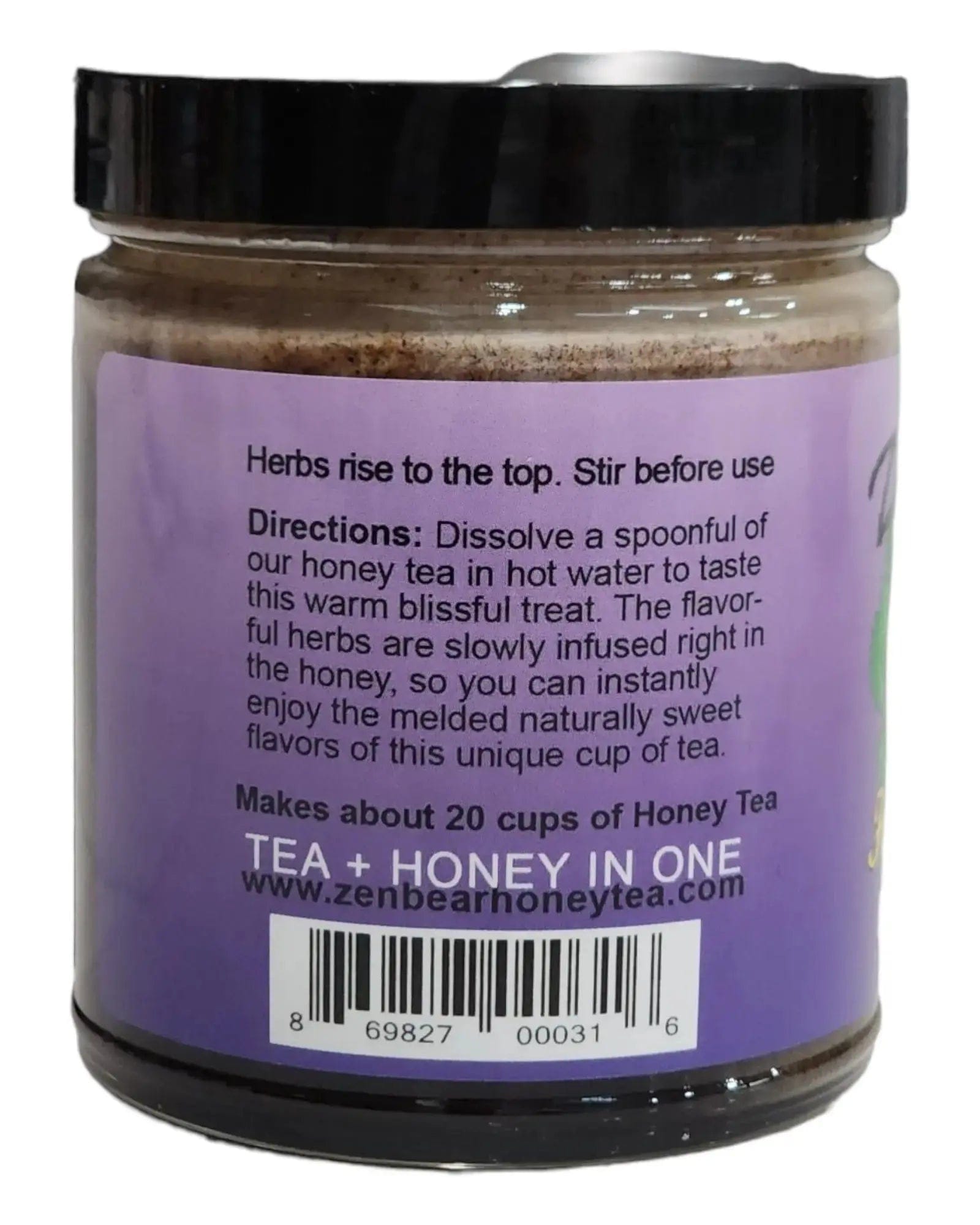 Zenbear Honey Tea simple Blue Moon Honey Tea – Organic Blueberry Lavender Blend for Calm &amp; Clarity (10 oz)
