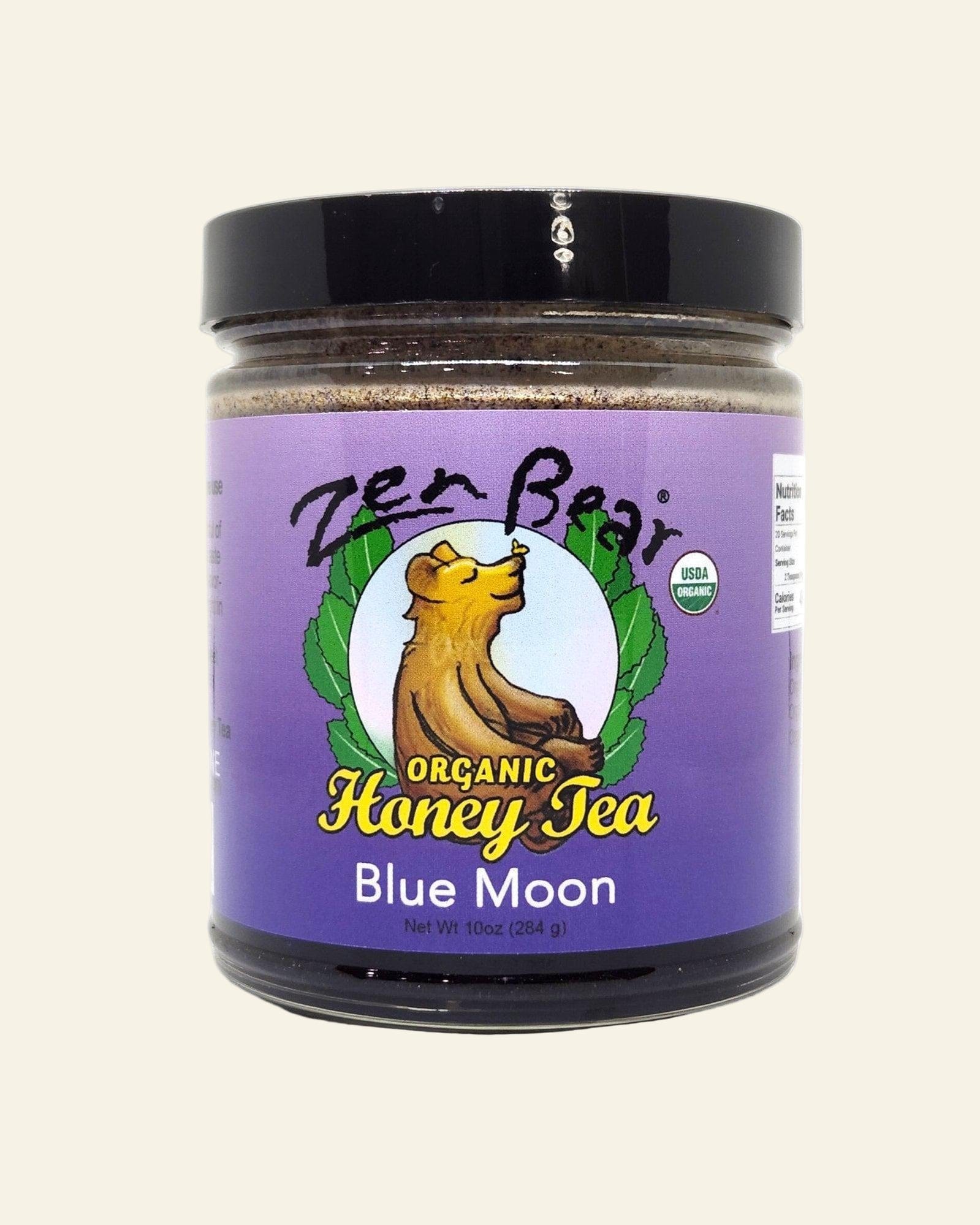 Zenbear Honey Tea simple Blue Moon Honey Tea – Organic Blueberry Lavender Blend for Calm &amp; Clarity (10 oz)