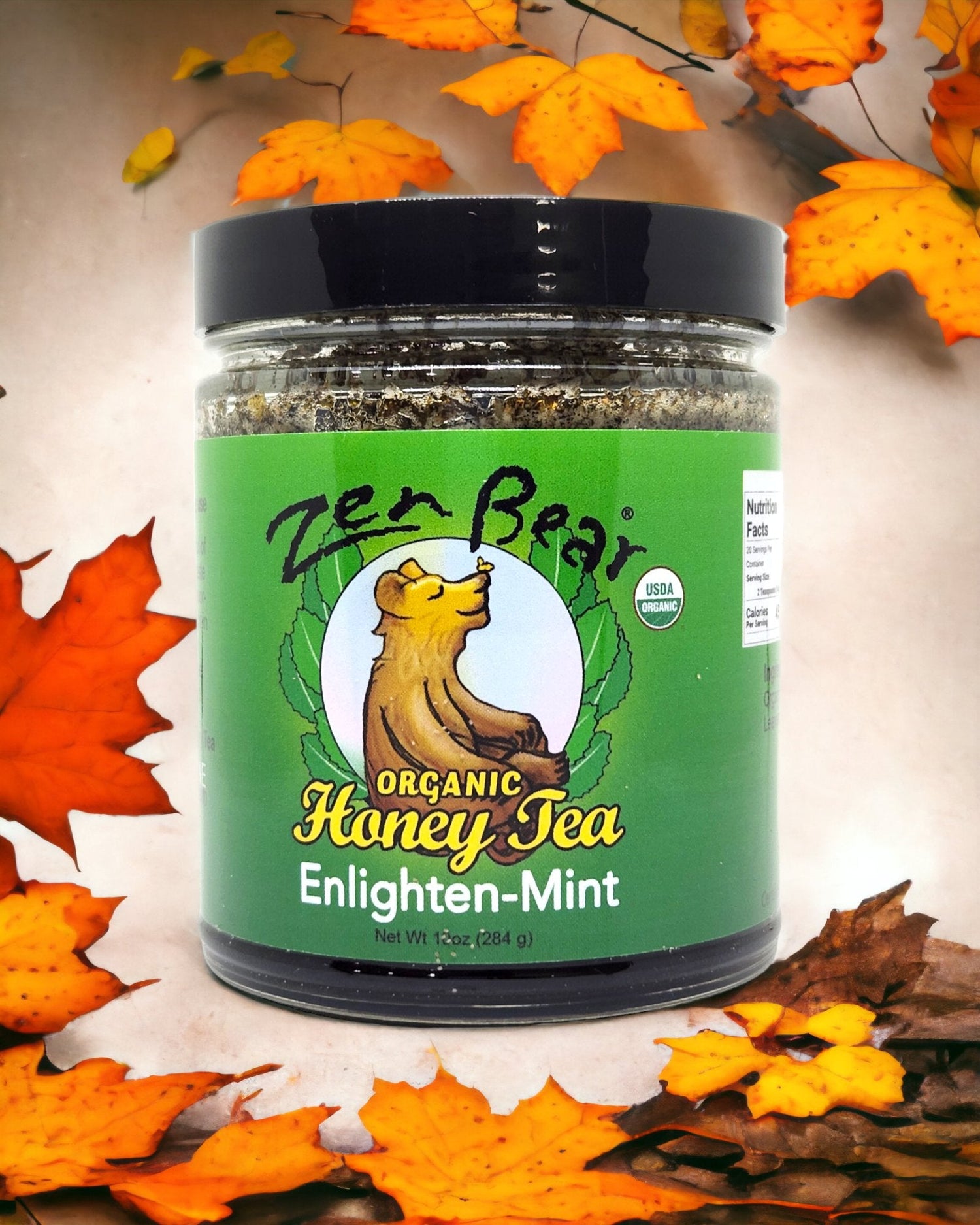 Enlighten Mint Honey Tea – Organic Mint Blend for Focus &amp; Freshness (10 oz)