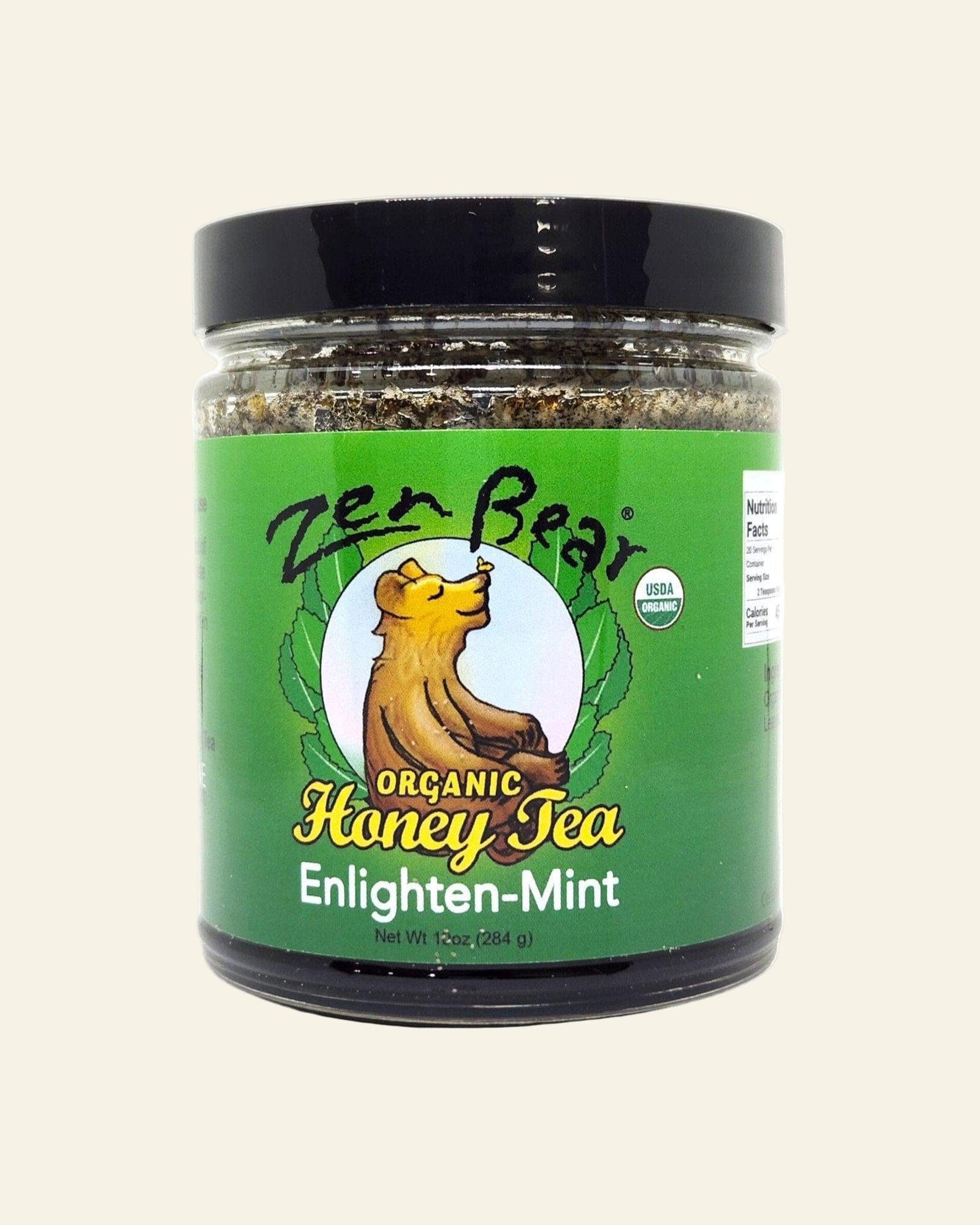 Zenbear Honey Tea simple Enlighten Mint Honey Tea – Organic Mint Blend for Focus &amp; Freshness (10 oz)