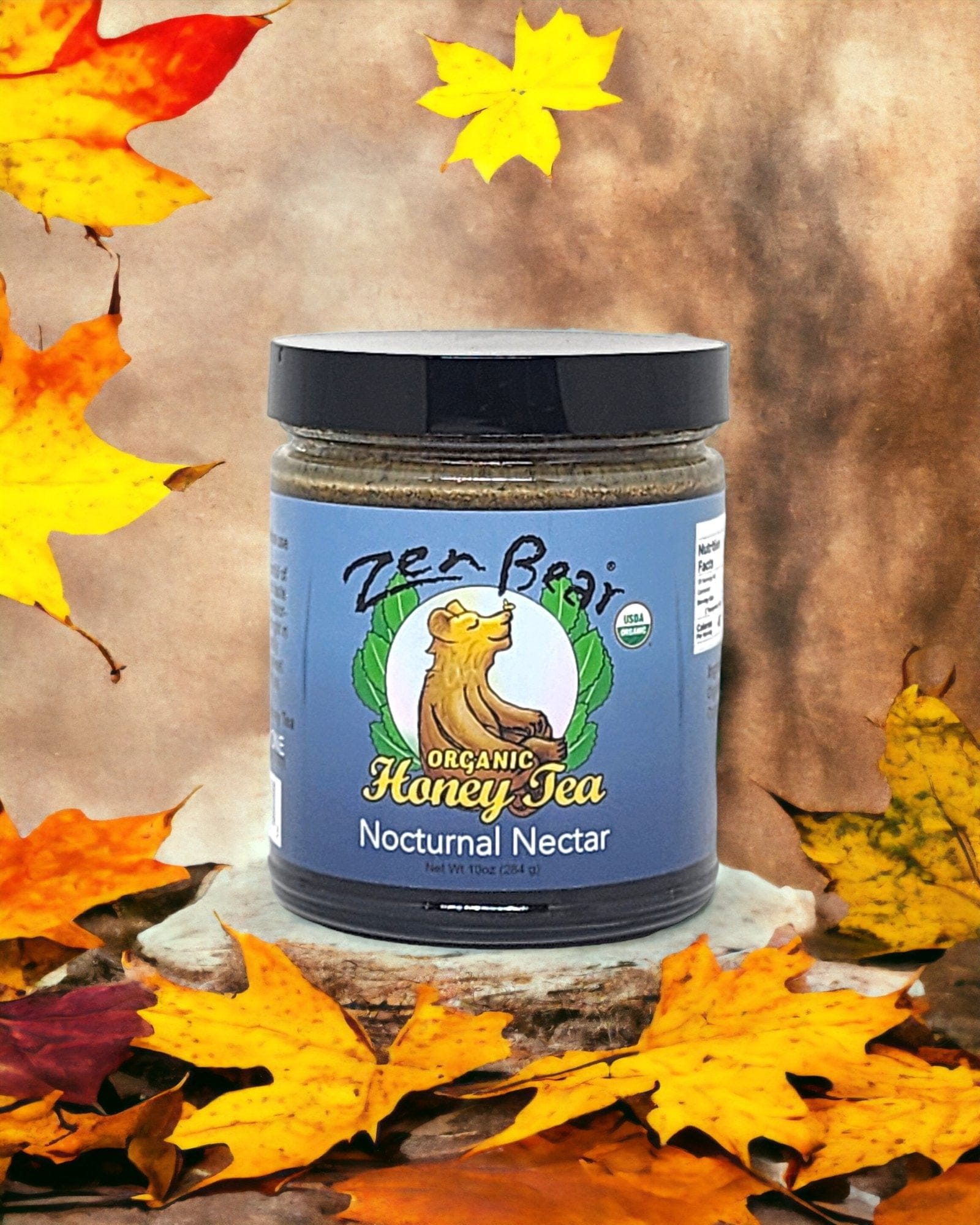 Zenbear Honey Tea simple Nocturnal Nectar Honey Tea – Organic Herbal Blend for Restful Sleep (10 oz)