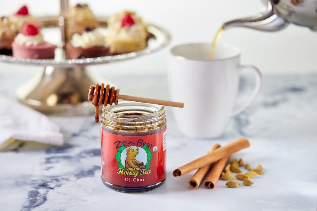 Qi Chai Honey Tea – Organic Spiced Blend for Energy &amp; Balance (10 oz) - My American Goods