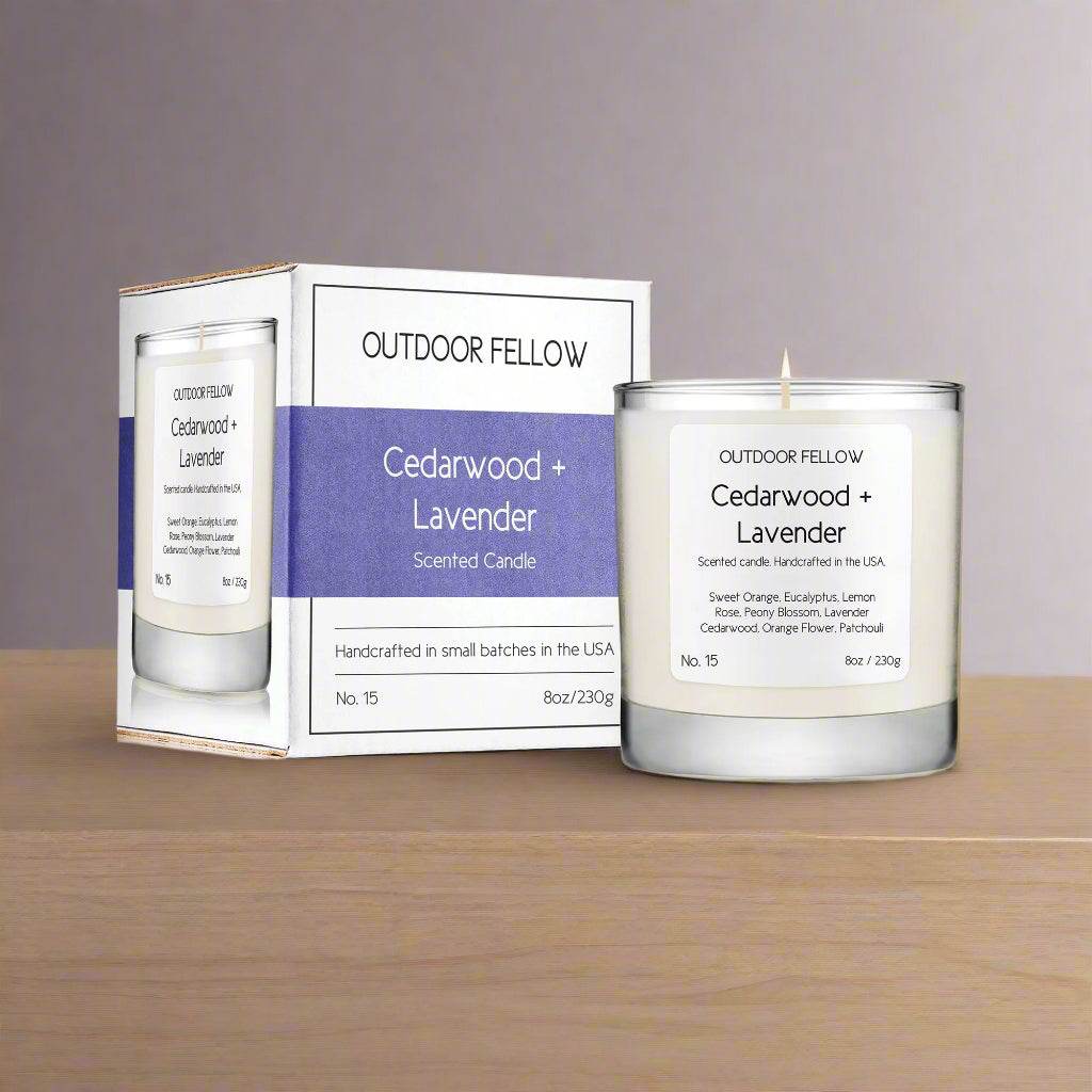 Cedarwood and Lavender Scented Candle - My American Goods