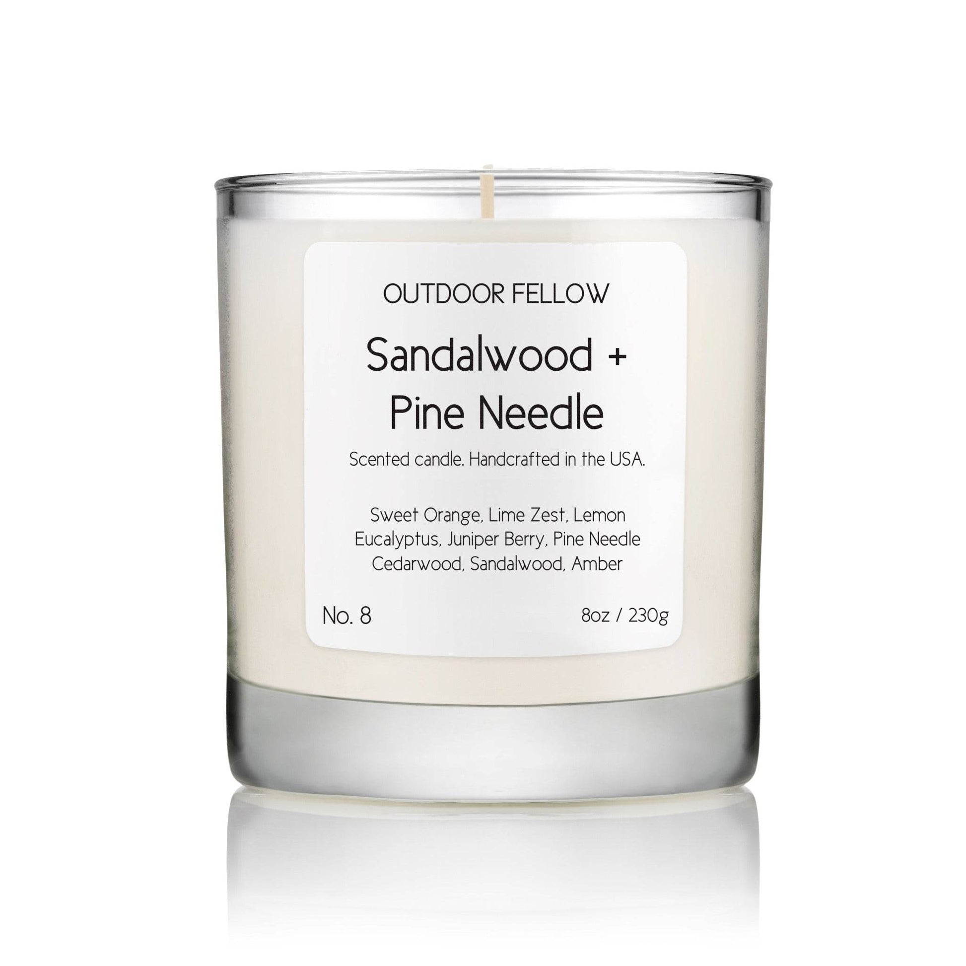 Sandalwood and Pine Needle Scented Candle - My American Goods
