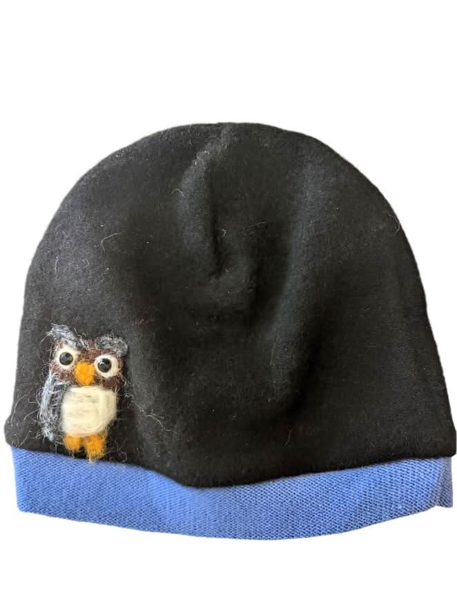 Ash &amp; Rose hat Blue Owl Cashmere Hat - Toddler