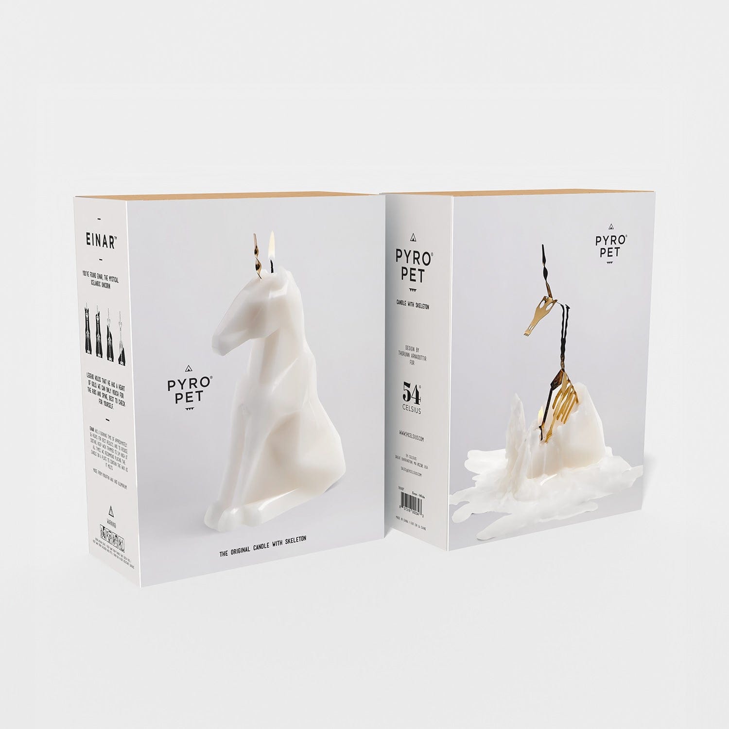 54Celsius PyroPet Einar (Unicorn) PyroPet Einar Unicorn Candle - White (Scented)
