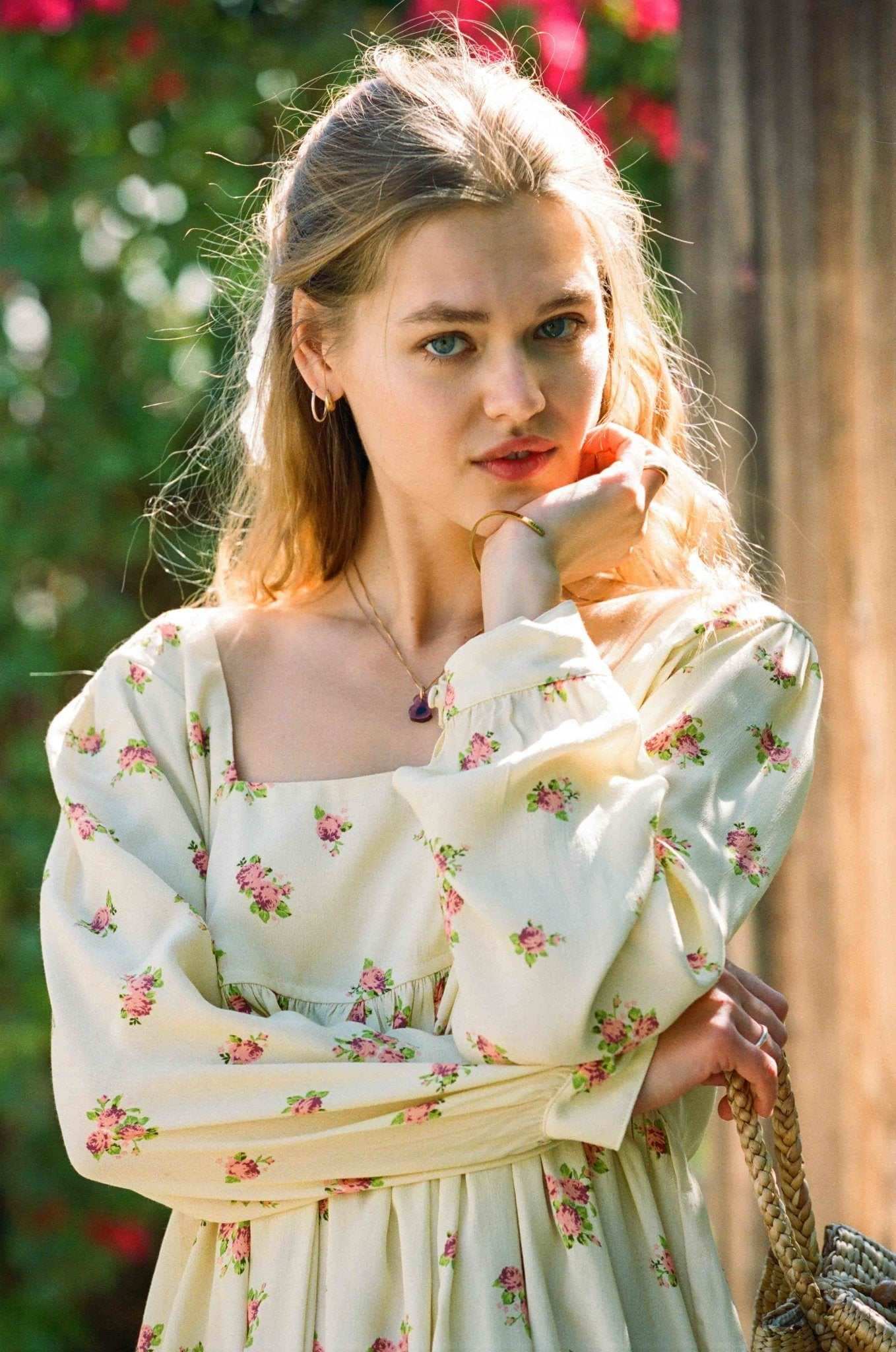 Palmer Vintage Floral Dress - Yellow