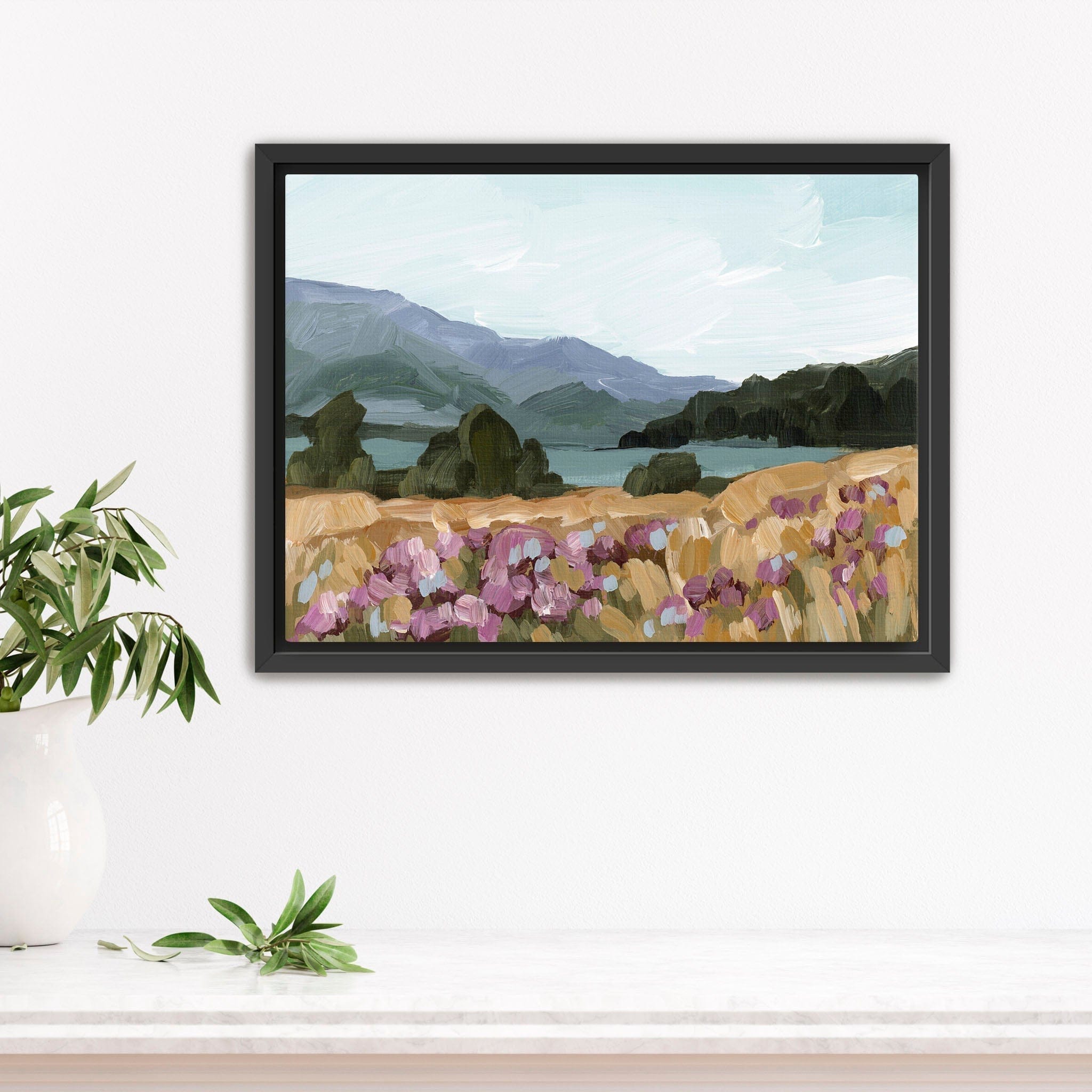 Katie Garrison Art Print Stretched Canvas / 8x10 in / Black Frame "Paradise" Art Print