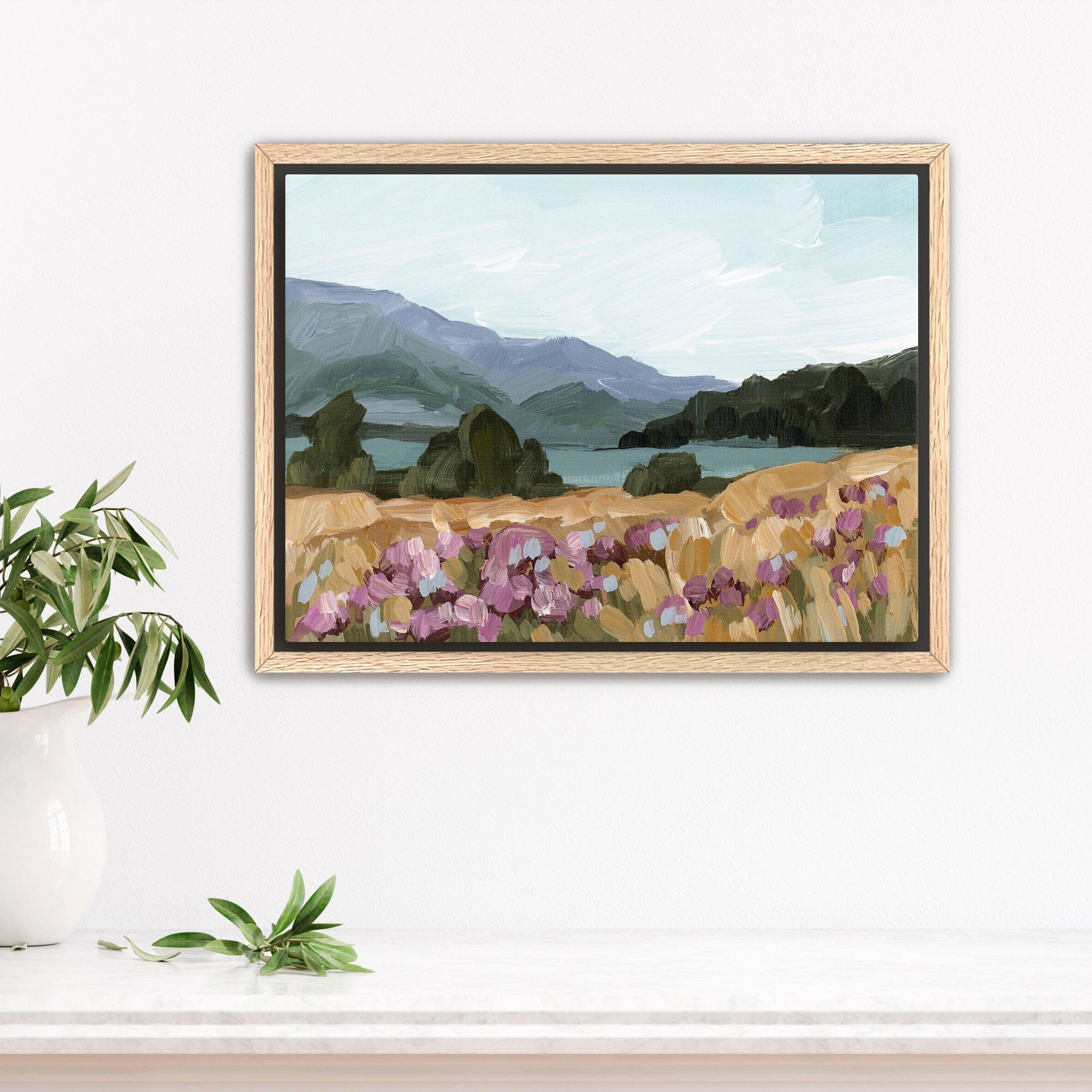 Katie Garrison Art Print Stretched Canvas / 8x10 in / Oak Frame "Paradise" Art Print