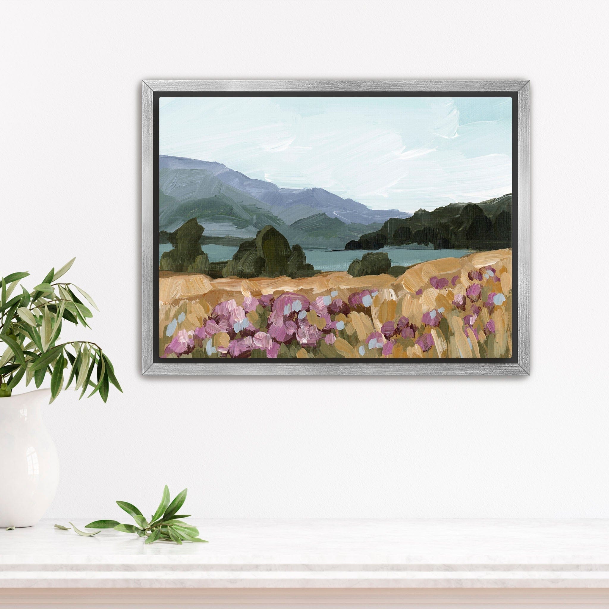 Katie Garrison Art Print Stretched Canvas / 8x10 in / Silver Frame "Paradise" Art Print