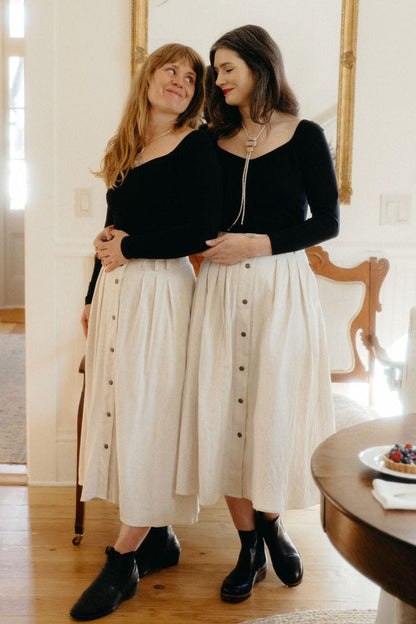 Field Day Skirt Trices Skirt in Oat Cotton Crinkle