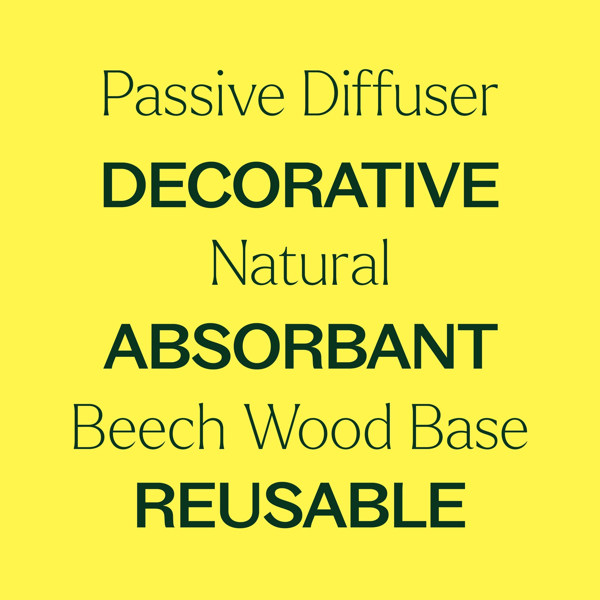 passive diffuser, natural, beech wood base. 