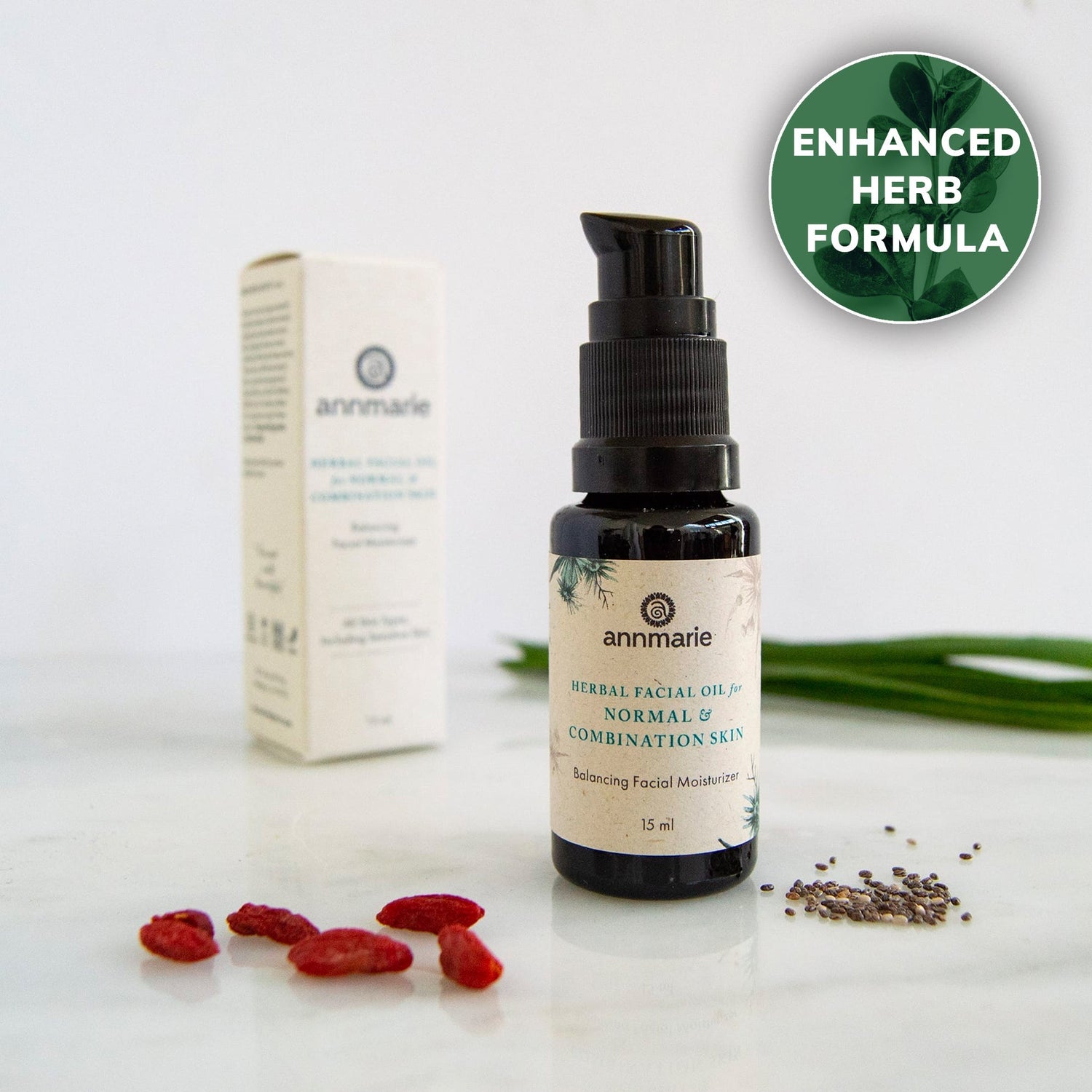 Herbal Facial Oil for Normal &amp; Combination Skin (15ml)