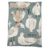 Biquette Throw Blanket Dove in Egyptian Cotton Peace Throw Blanket