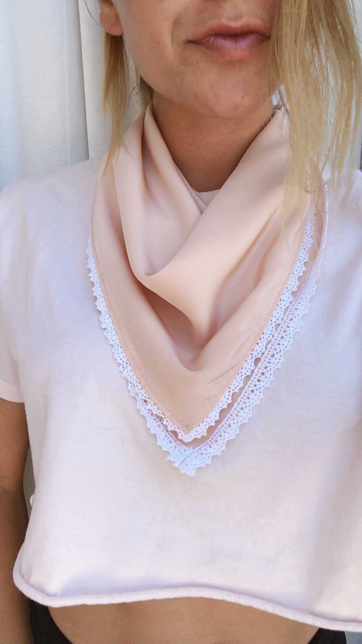 Penelope Peach Silk Bandana