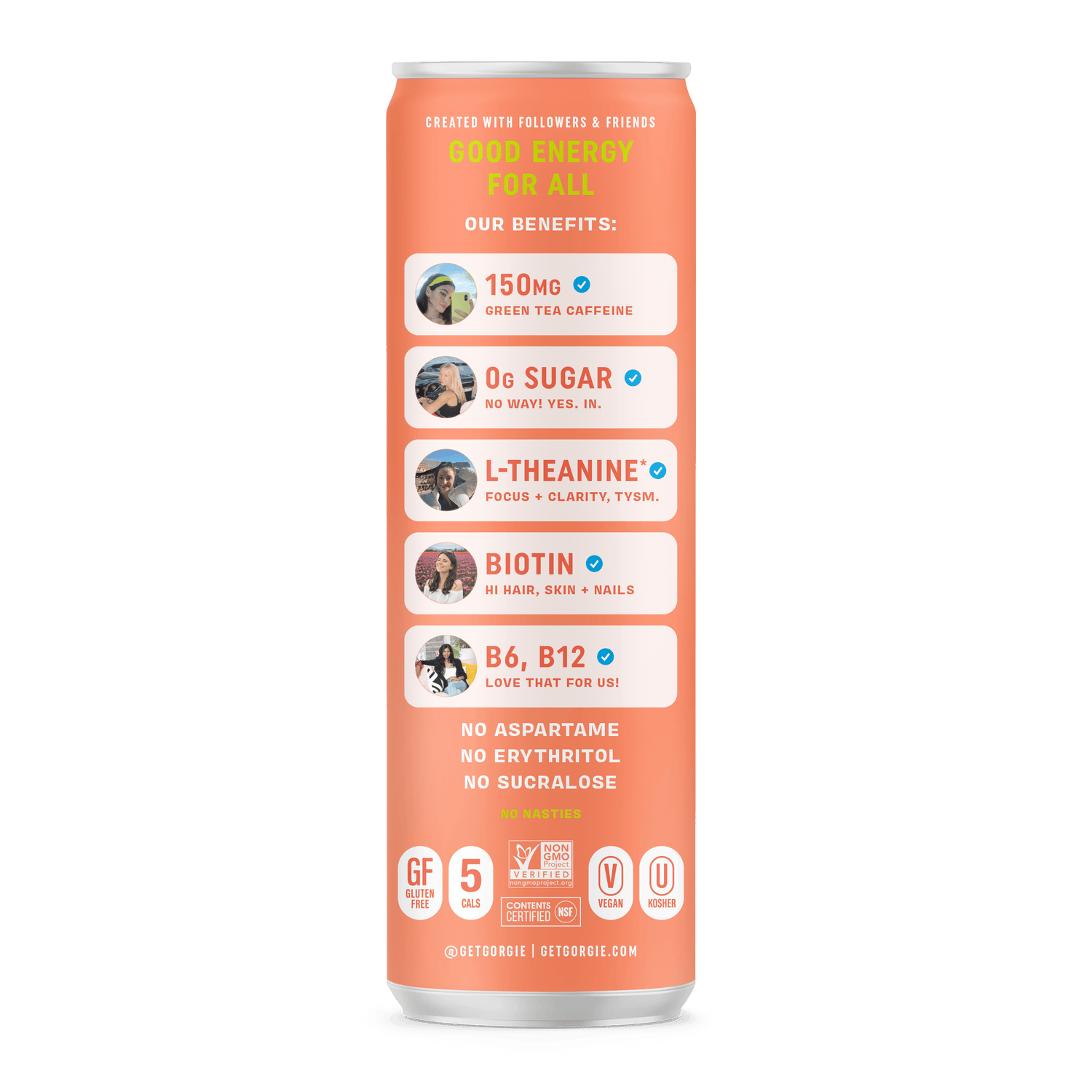 GORGIE Energy Drink Energy Drink - Sparkling Peach Tea