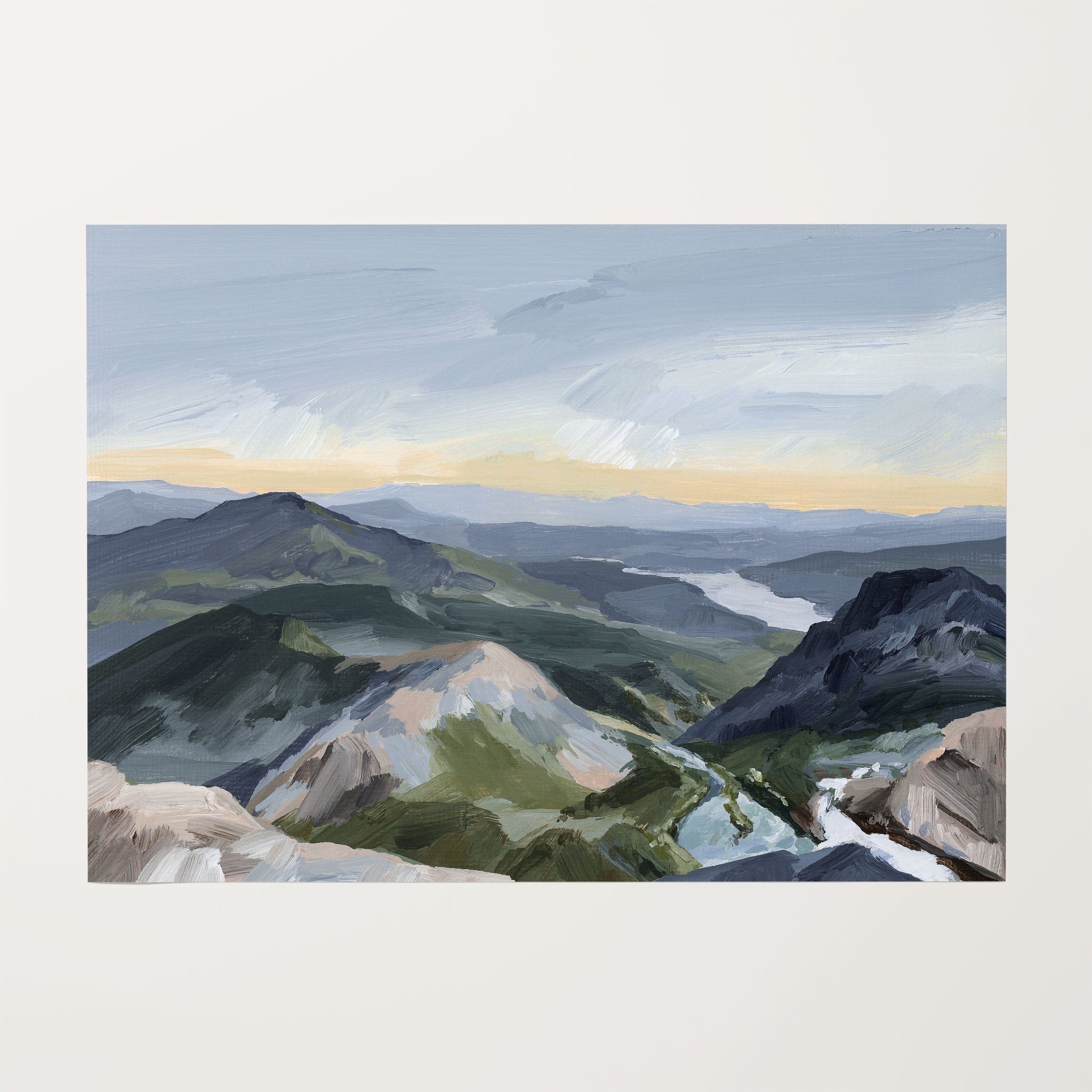 Katie Garrison Art Print Rolled Canvas / 8x10 in / No Frame "Peaks and Valleys II" Art Print