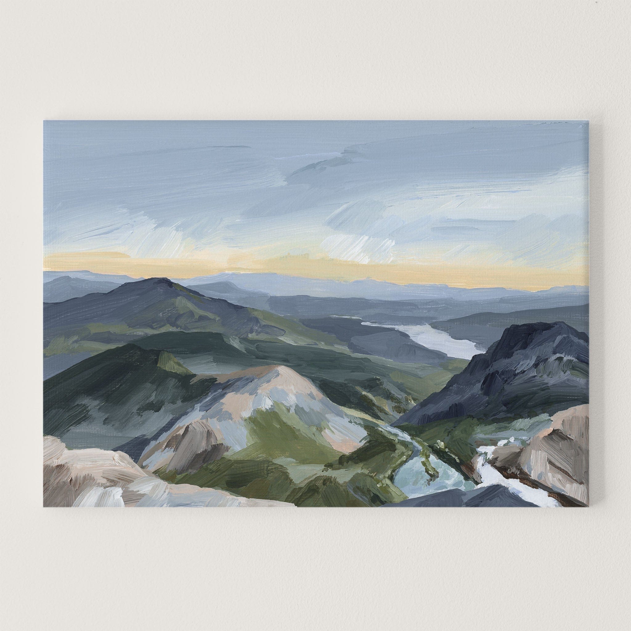 Katie Garrison Art Print Stretched Canvas / 8x10 in / No Frame "Peaks and Valleys II" Art Print