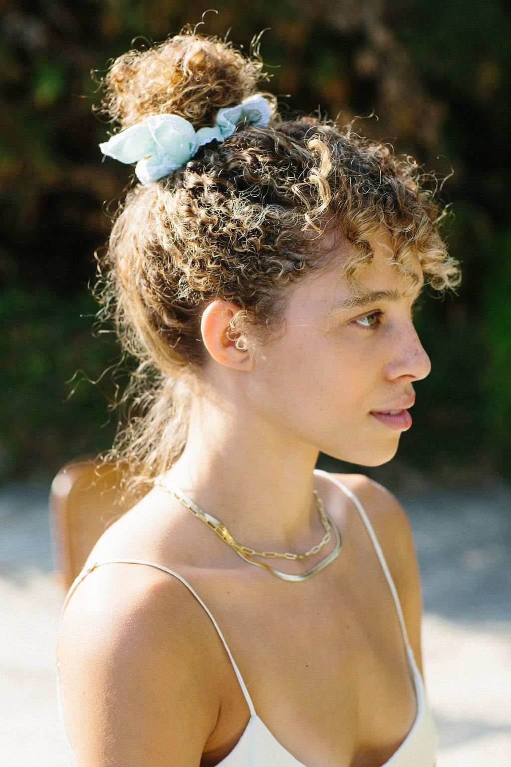Penelope Silk Bow-Tie Lace Scrunchie