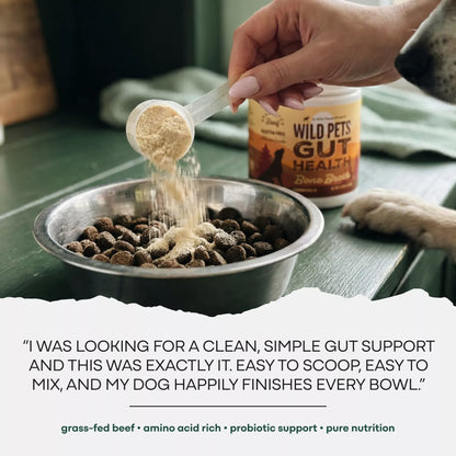 Wild Foods Pets For Dogs | Bone Broth Powder - Canine Gut &amp; Immune Support
