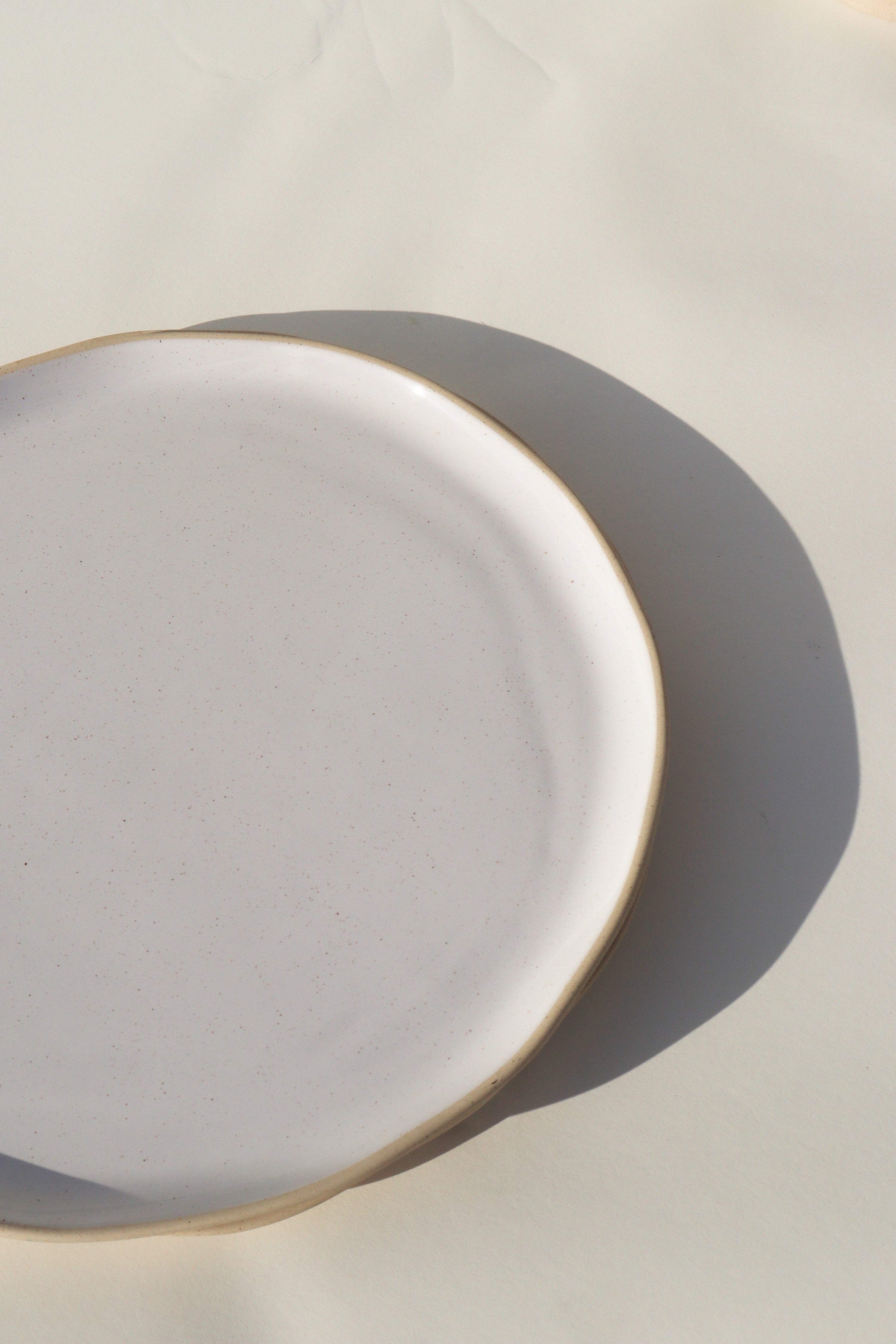 Glazed Garage Ceramics serveware Pier Platter | White Speckle