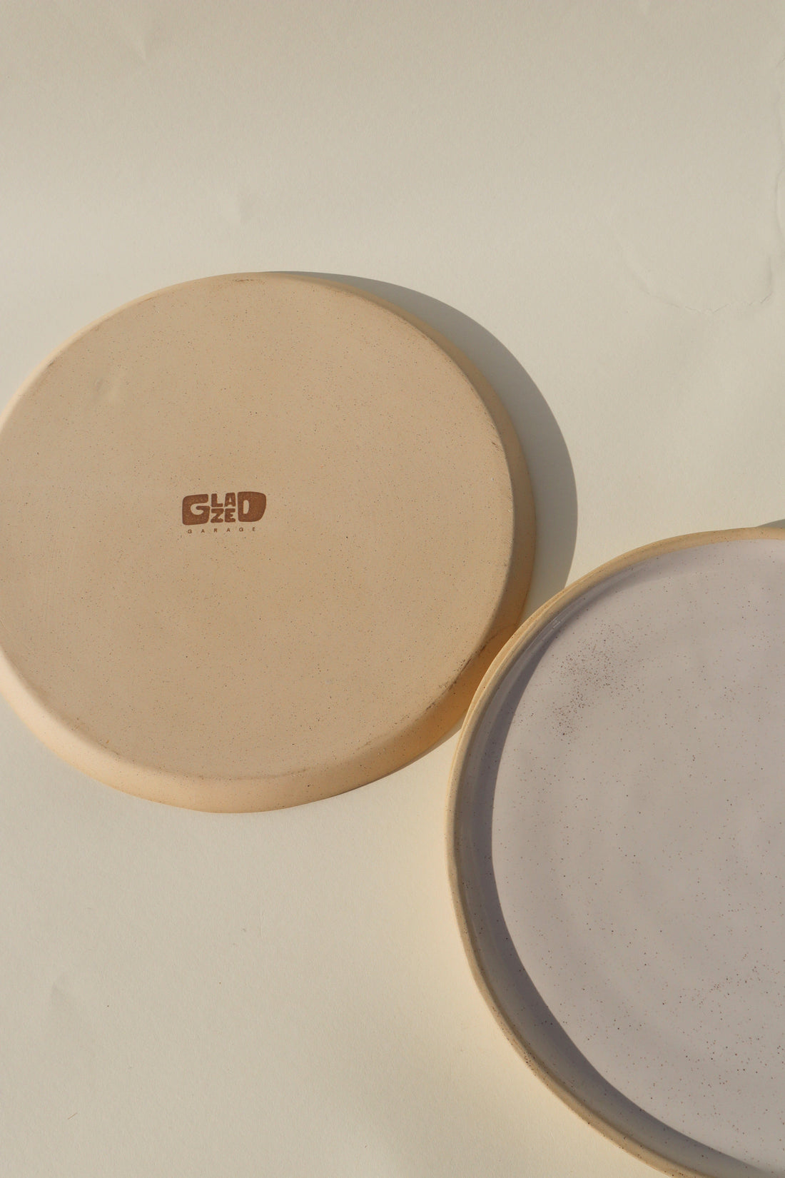 Glazed Garage Ceramics serveware Pier Platter | White Speckle