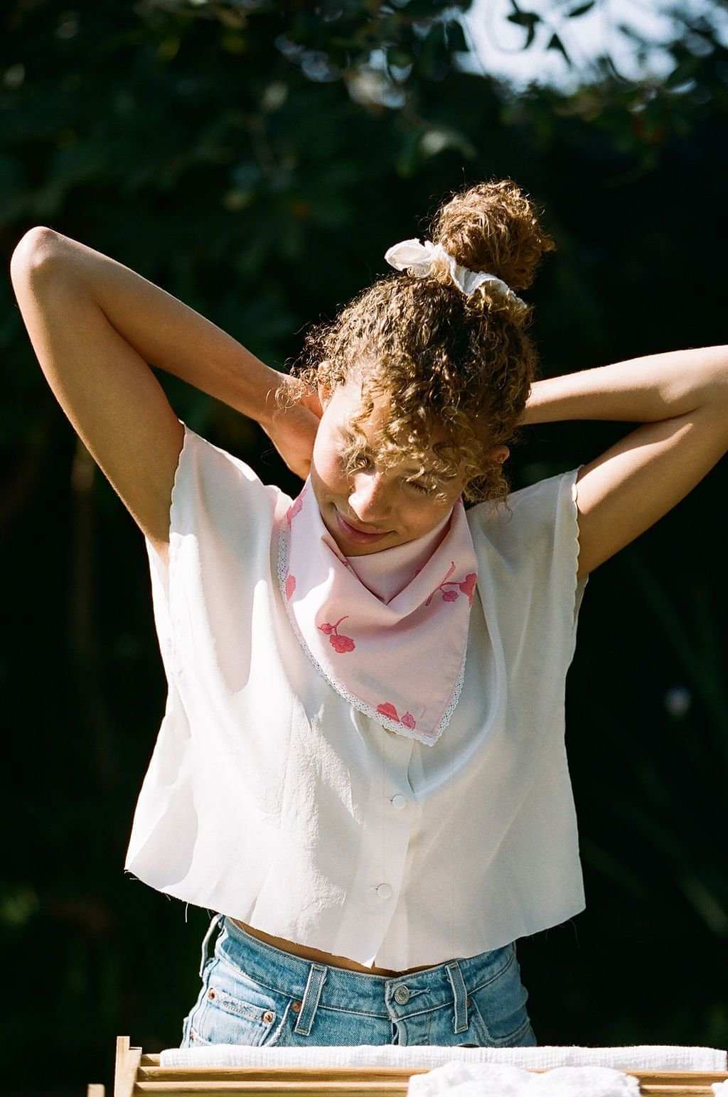 Penelope Pink Floral Bandana