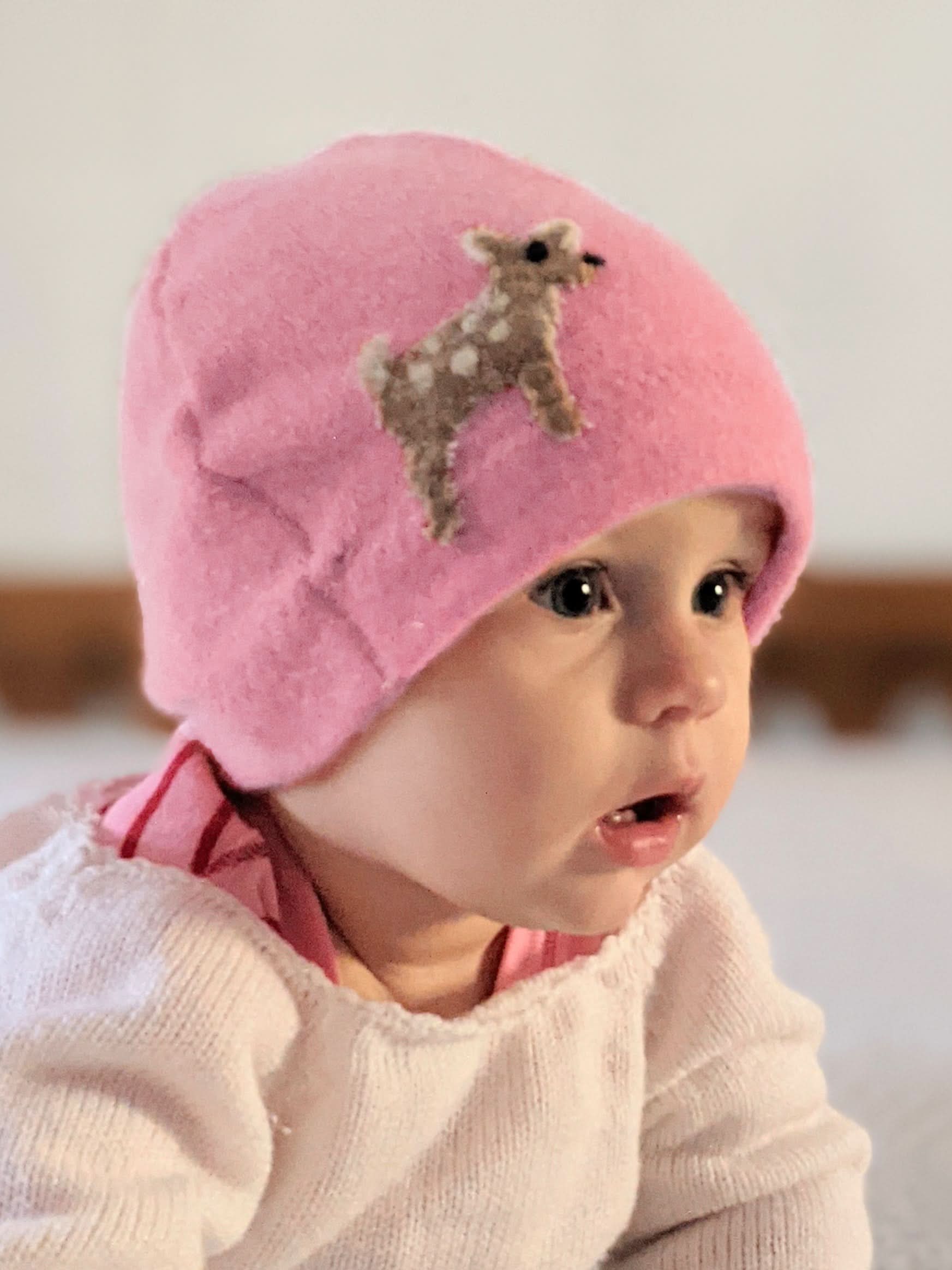 Ash &amp; Rose hat Pink Fawn Cashmere Hat - Baby