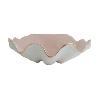 Ruby Clay Company Accessory Clam Shell Bowl with 22K Gold Accent